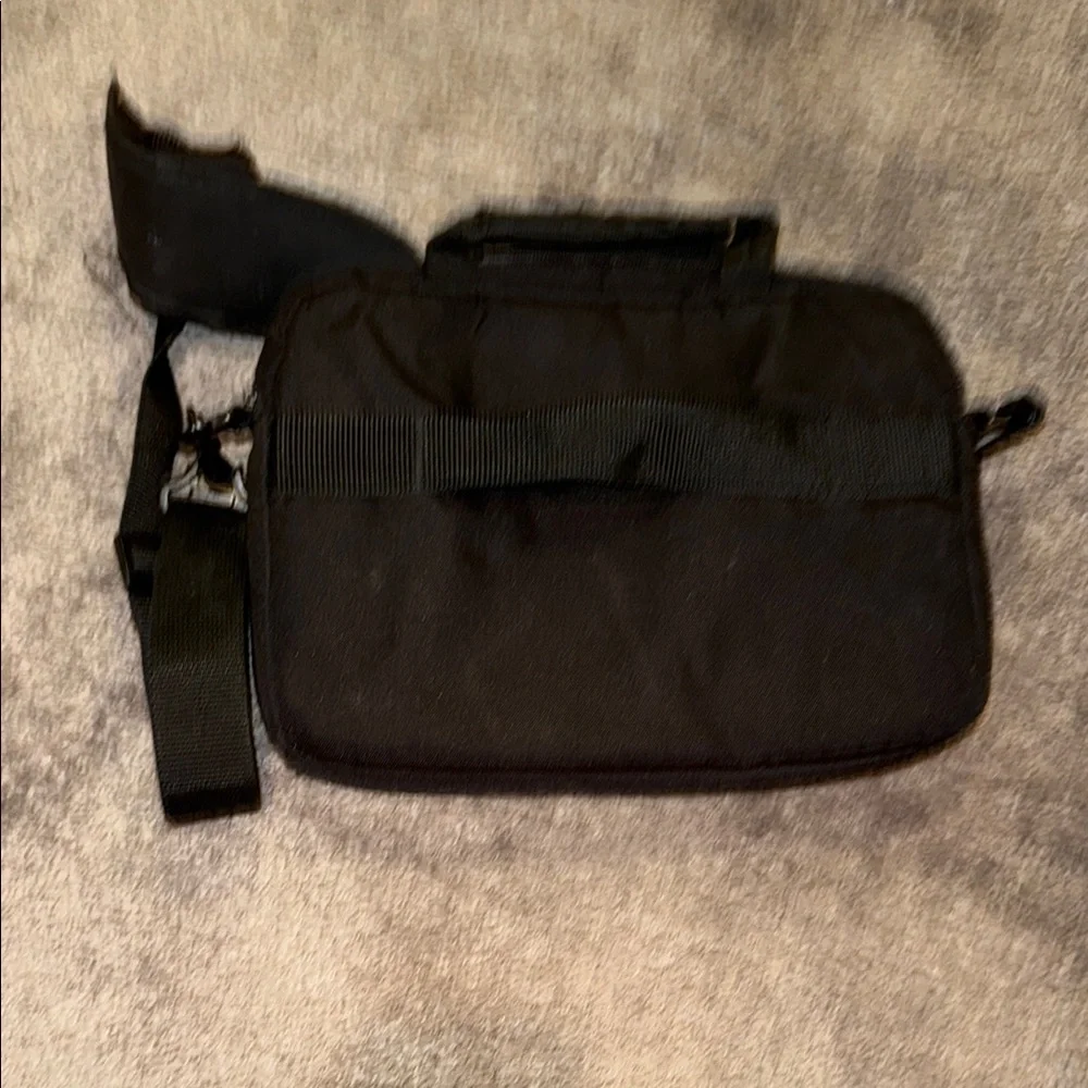 Amazonbasic Black Laptop Bag with Orange Accents